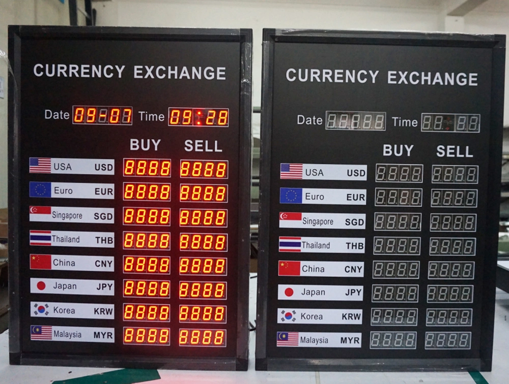 Bank Rate Digital Display LED Currency Exchange Rate Interest Rate Display Board
