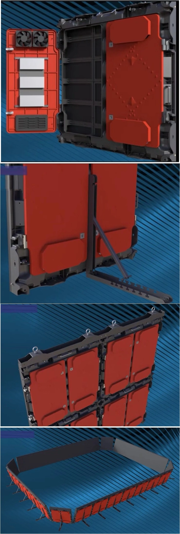 Football Play Ground LED Screen Magnesium Alloy Die-Casting Cabinet Stadium P10 LED Display Screen