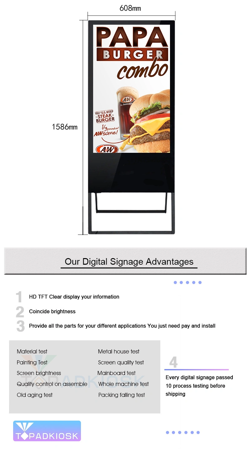 Touch Screen Digital Menu Board / Touch Screen Restaurant Menu