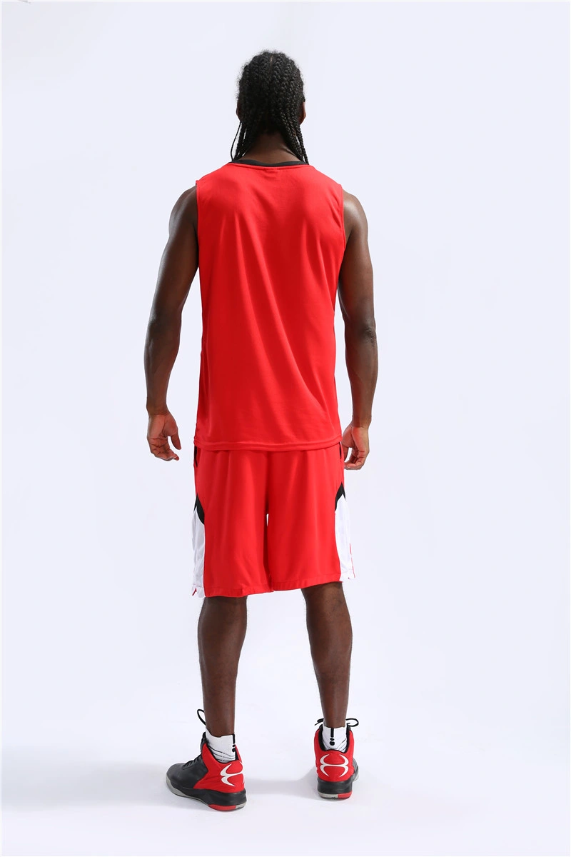 2020 Custom Logo Red Basketball Jersey Sublimation Polyester Basketball Wear Reversible Basketball Uniform