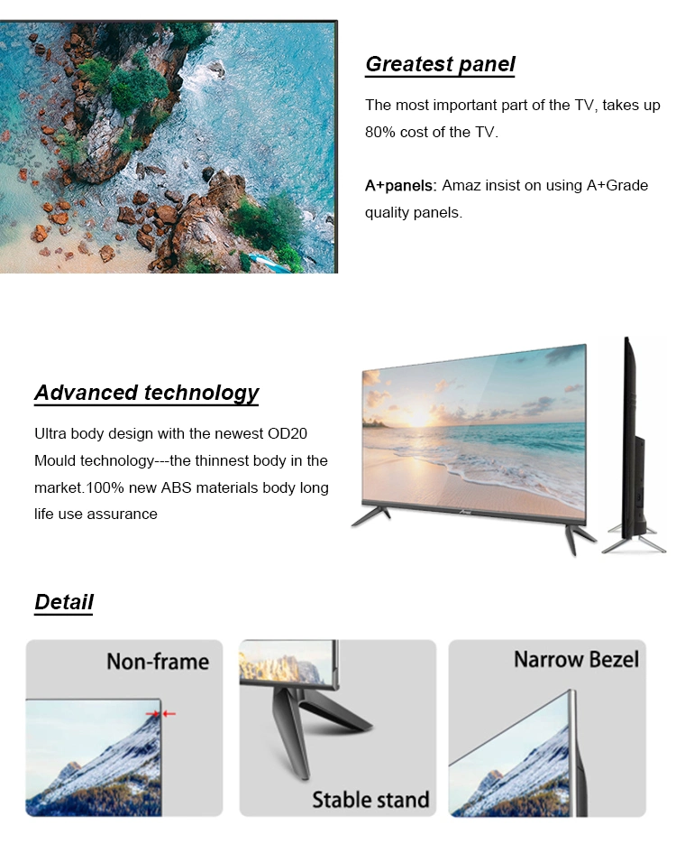 Ultra HD Big Size Slim LED Television OEM TV 65 Inch Electronic TV