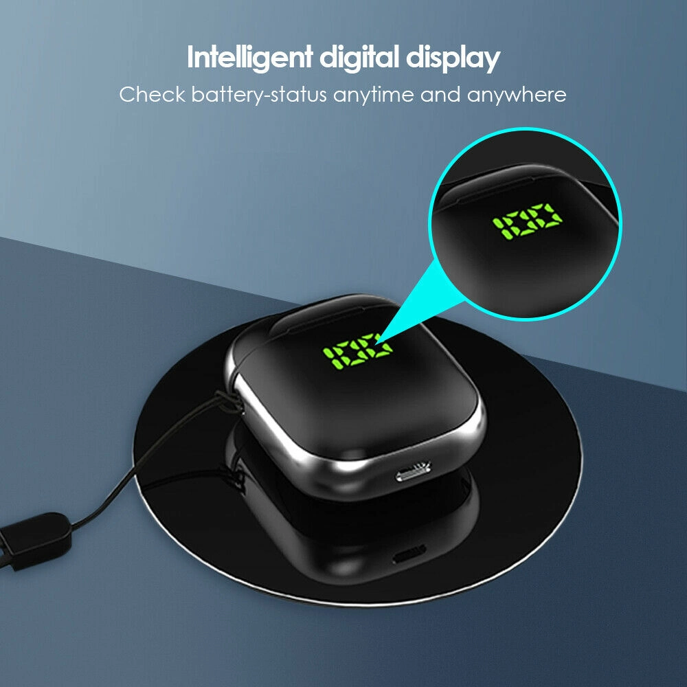 Wireless Charging Tws Bluetooth Earphone with LED Digital Display for Mobile Phone