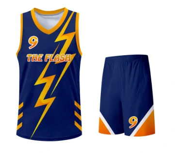 Wholesale Cheap Basketball Wear 100% Polyester Basketball Uniform Customized Reversible Basketball Jersey for Men