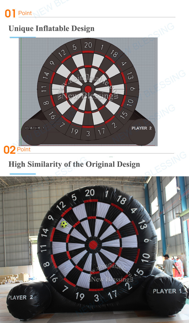 Outdoor Inflatable Football Dart Board Games for Sale Inflatable Soccer Sport Games