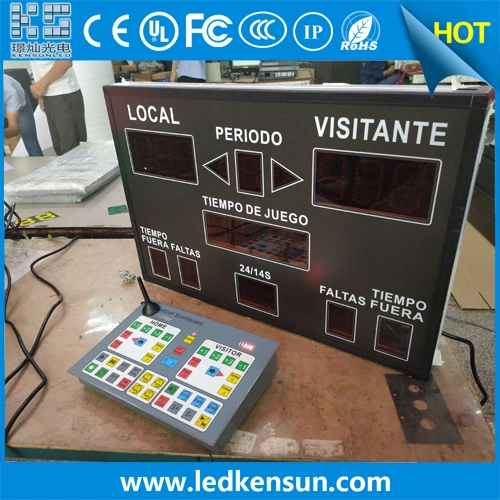 Small Model Digital Electronic Basketball Scoreboard with Team Name