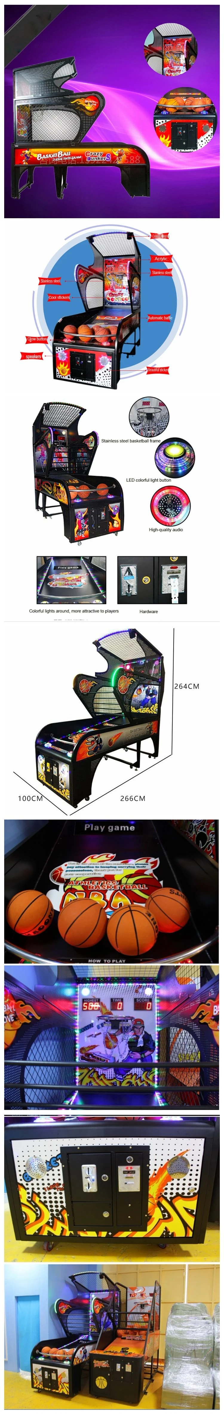 Coin Operated Electronic Street Basketball Machine Arcade Basketball Game Machine