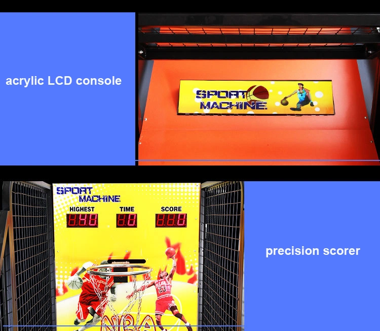 1 Players Indoor Electronic Street Basketball Coin Operated Game Machine
