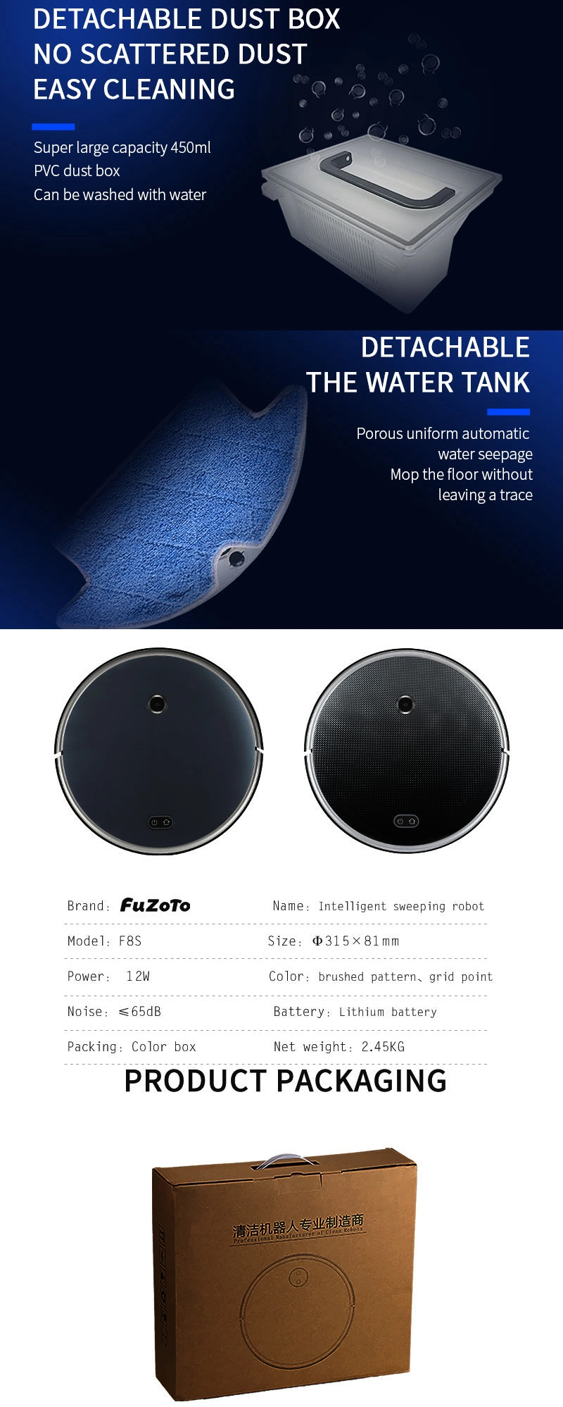 F8s Robot Vacuum Cleaner 4 in 1 Robot Vacuum Cleaner Air Duct All Floor Vacuum Cleaner Mi Robot Vacuum Mop Cleaner for Home and Office