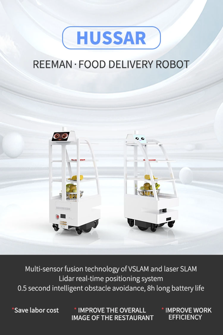 Factory Price Intelligent Delivery Robot Wholesale White Color ODM OEM Food Delivery Robot