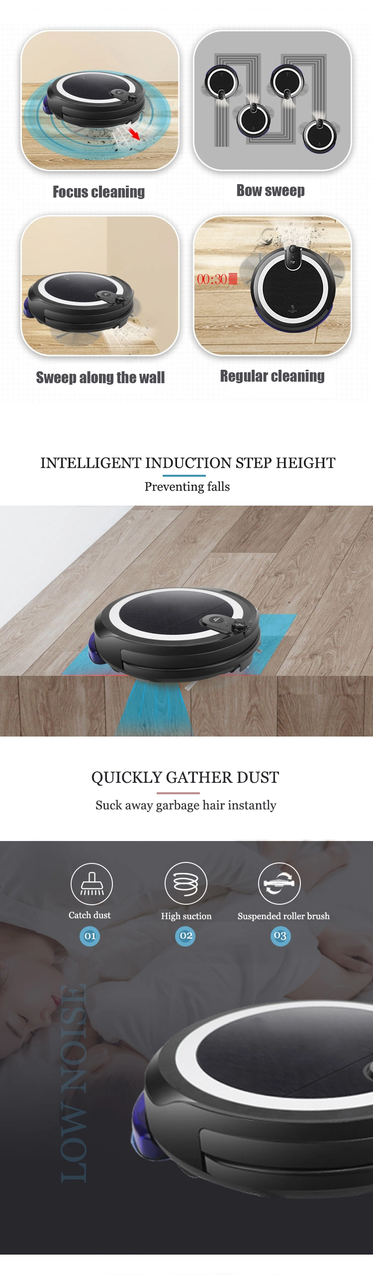 OEM New Arrival Smart Robot Vacuum Cleaner for Sweeping Sucking and Mopping Integration