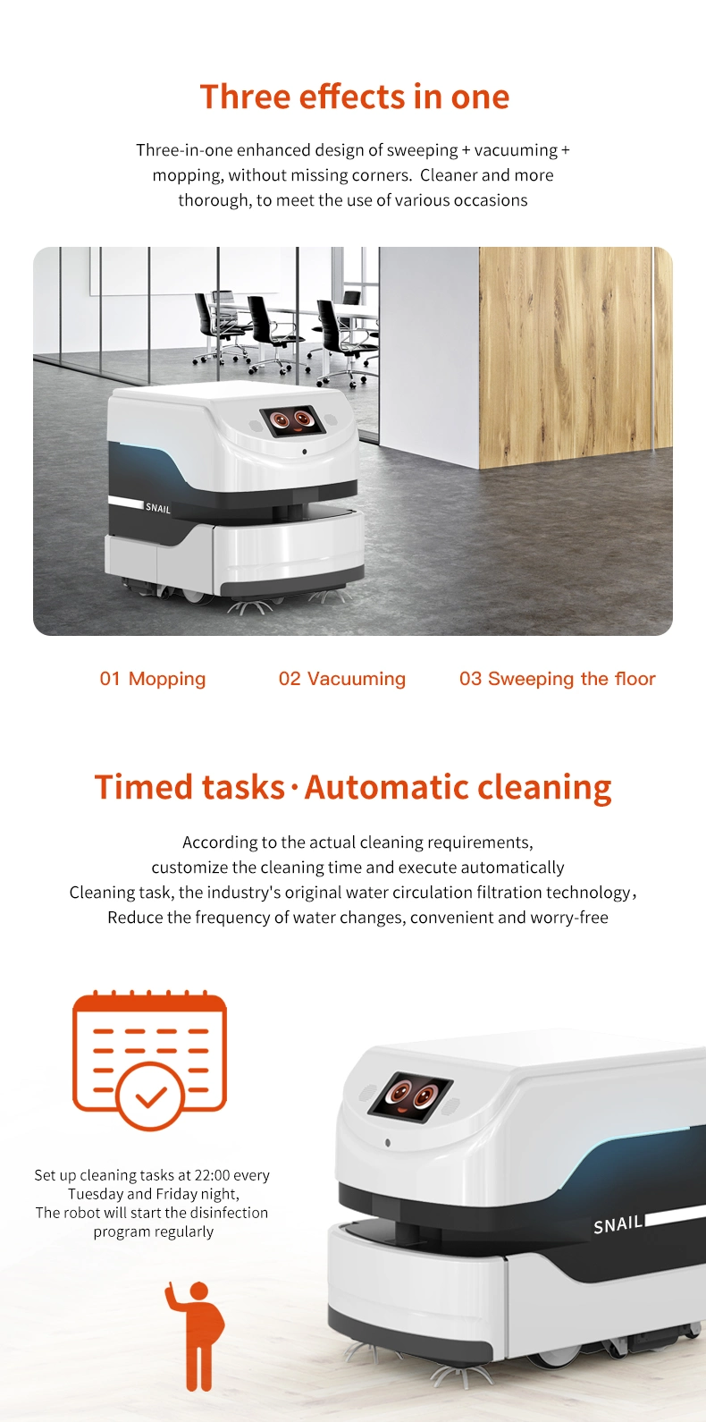 Commercial Clean Robot Cleaning Robot Electric Automatic Road Sweeper High Efficiency Technology