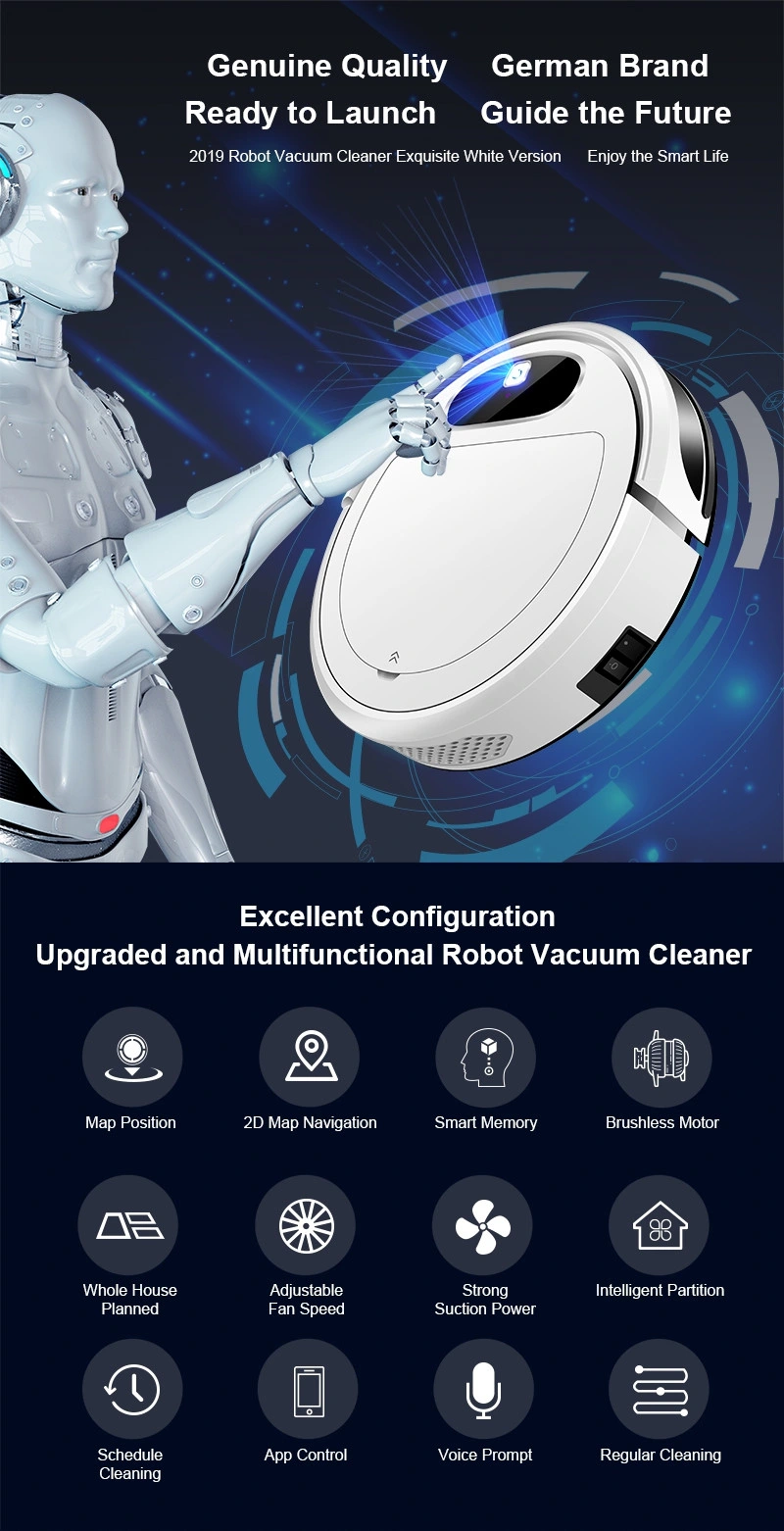 New Home Application Air Filter Robot Vacuum Cleaner Cleaning Machine