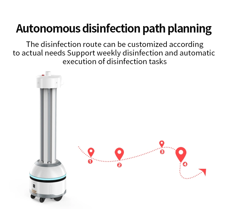 Source Manufacturer OEM Customized Route UV Intelligent Disinfection Robot Ultraviolet Sterilization Robot