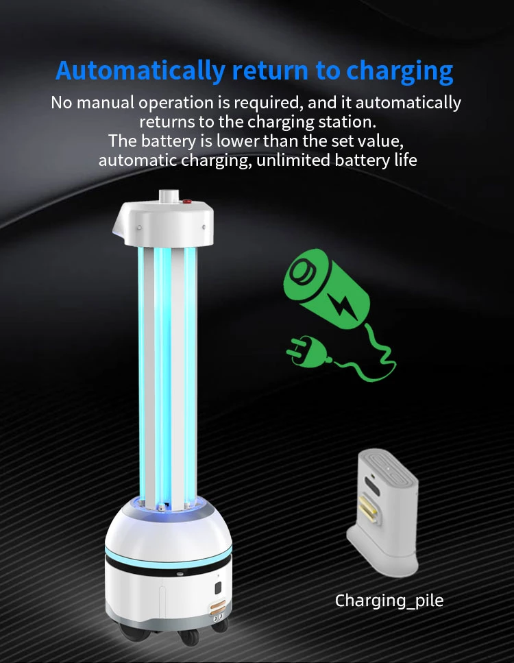 Multi-Functional Disinfect Machine Intelligent UVC Germicidal Robot Flexible Moving for Hall