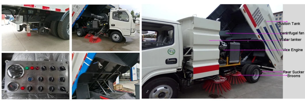 Dongfeng 145/153 4X2 Customized Vacuum Sweeping and Washing Equipment Street Cleaner Truck