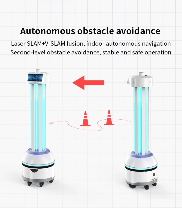 Multi-Functional Disinfect Machine Intelligent UVC Germicidal Robot Flexible Moving for Hall