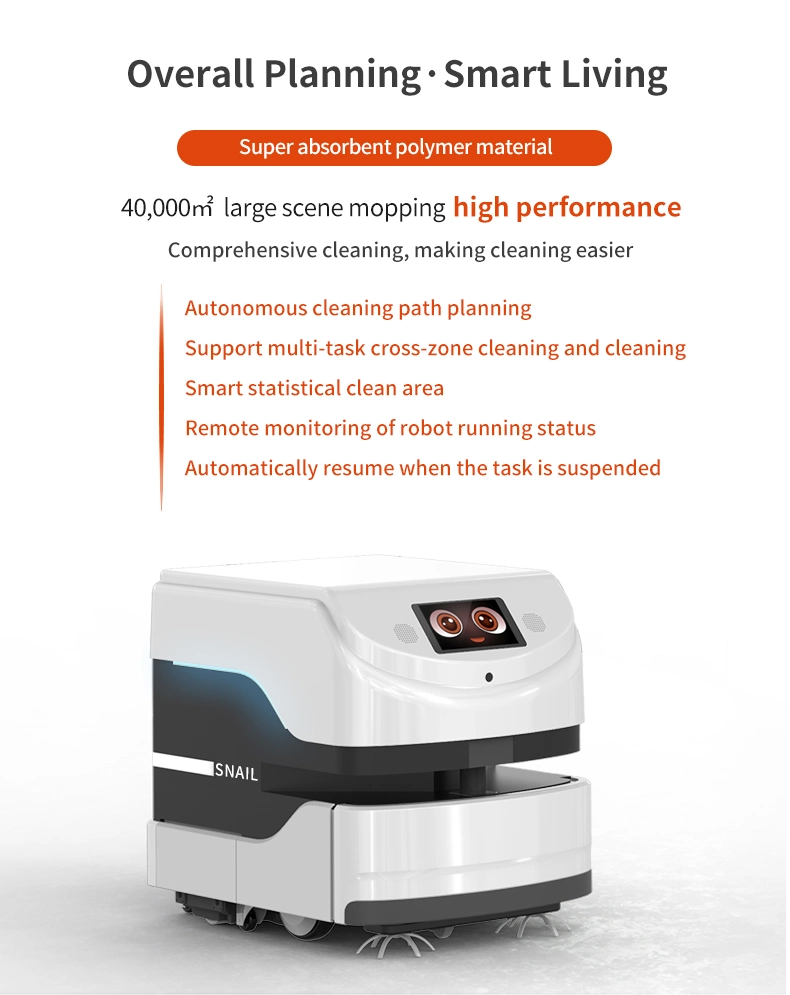 Robotic Cleaning Solution Floor Sweeping Autonomous Floor Mopping for Large Area