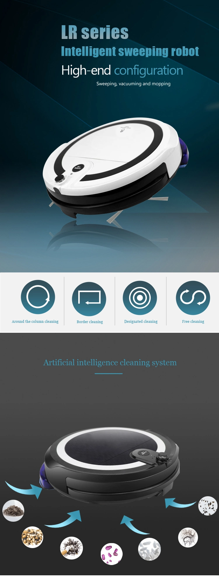 OEM New Arrival Smart Robot Vacuum Cleaner for Sweeping Sucking and Mopping Integration