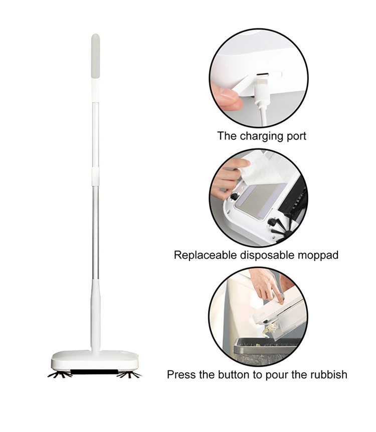 Boomjoy New Trend Household Push Flat Mop Sweeper Intelligent Vacuum Sweeper Broom