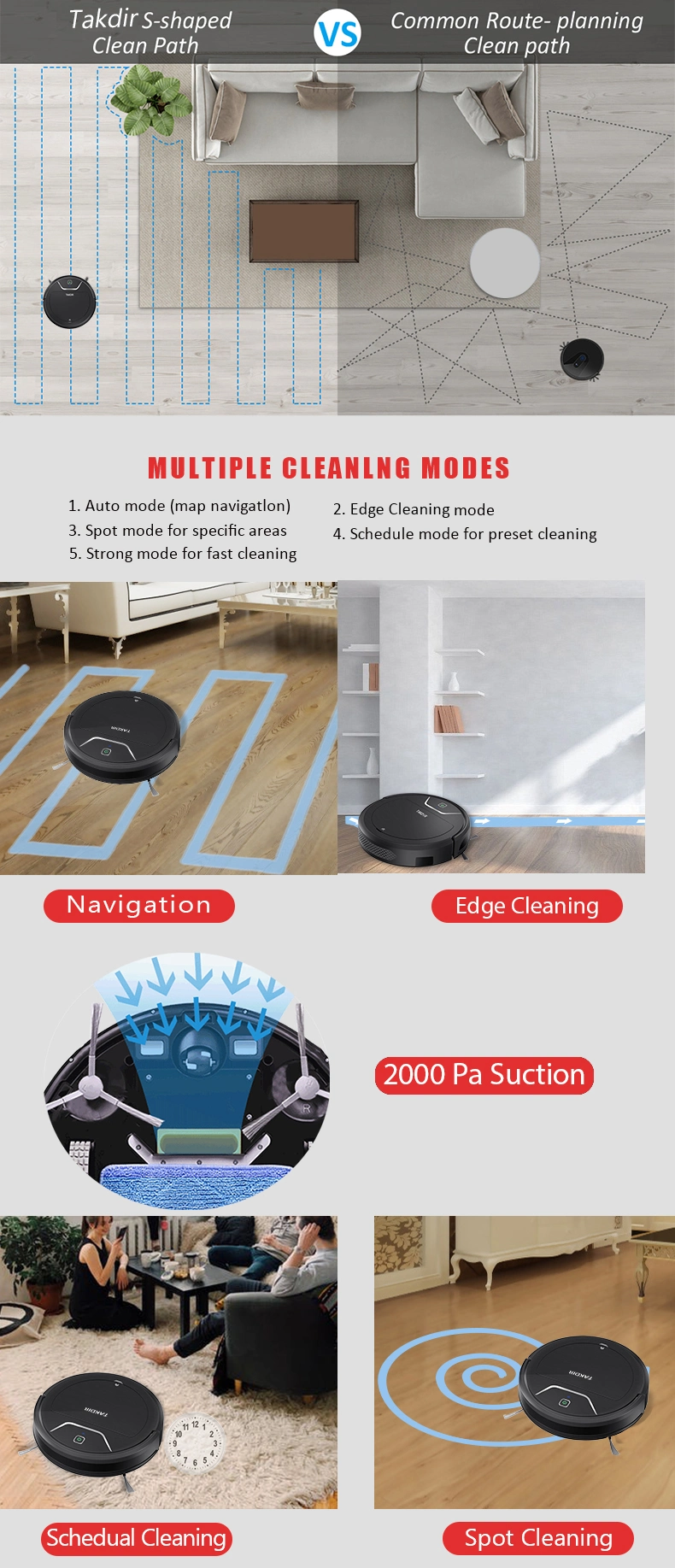 X750 Robot Vacuum Cleaner Smart Automatic Clean Robot Auto Suction Dust Sweeper Floor Hair Vacuum Cleaner Sweeper Automatic Intelligent Floor Sweeper WiFi