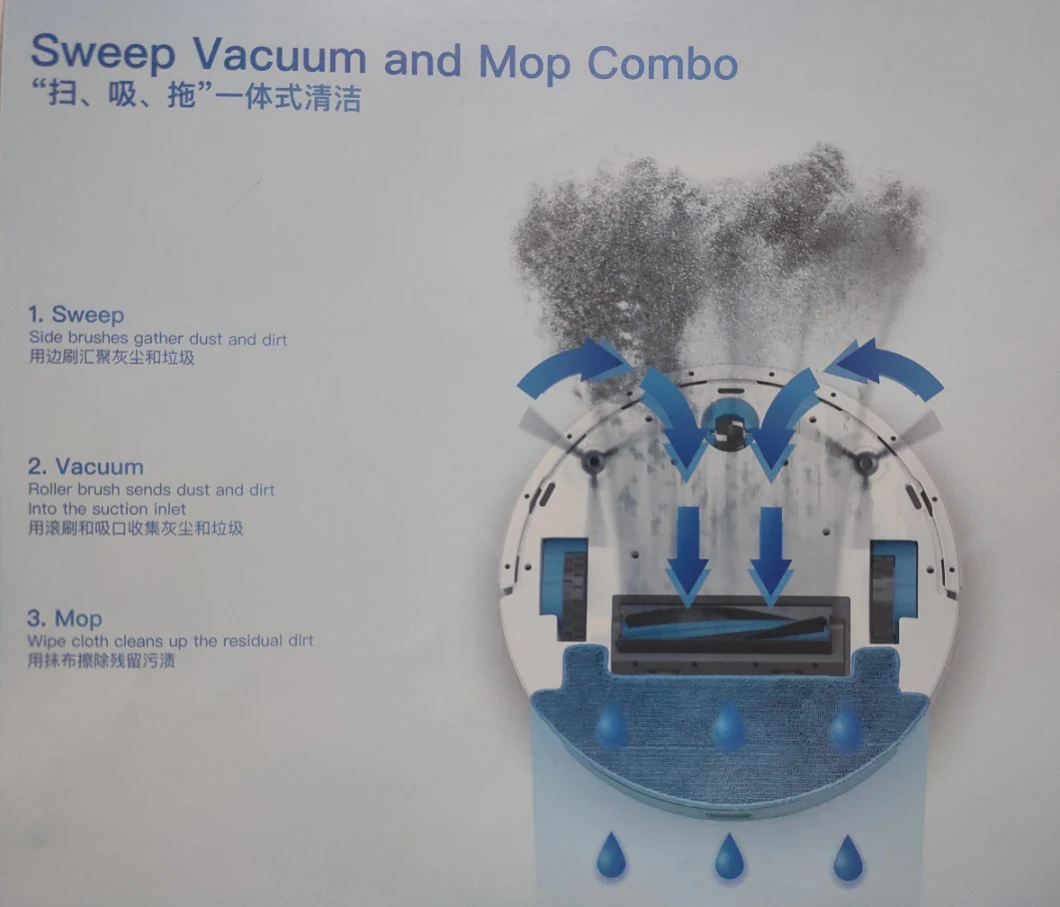 Intelligent Sweeper Robot Household Automatic Scrubbing and Mopping Machine for Long Time