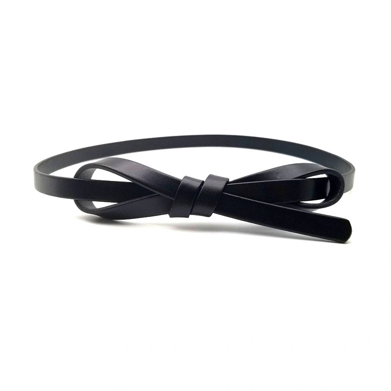 Cow Leather Double-Sided Knotted Woman's Wide Waist Belt