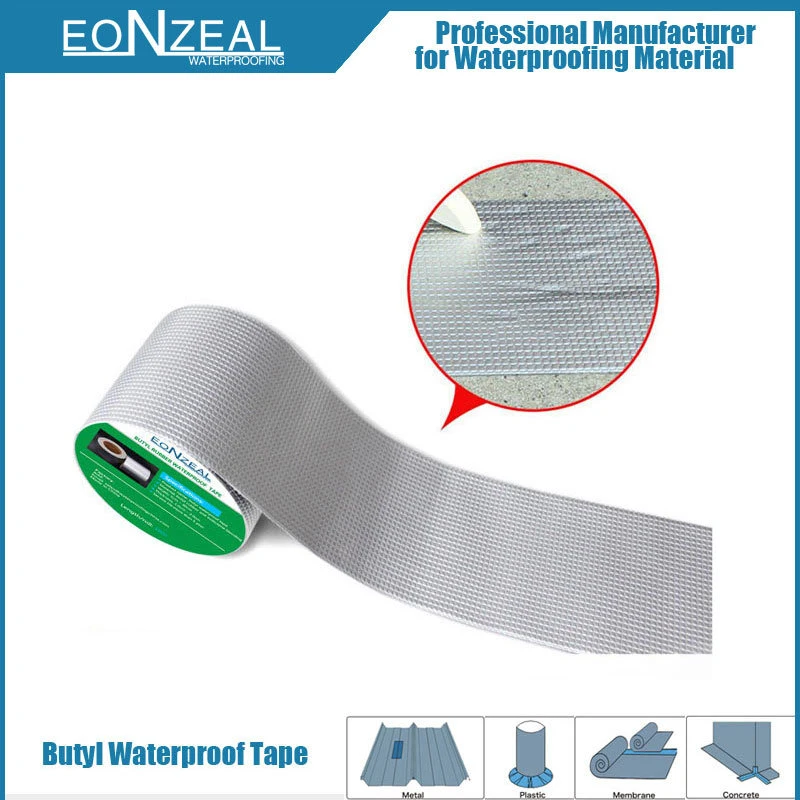 1.5mm Single Sided Waterproof Aluminum Butyl Tape for Substrate of Concrete, Metal Roof Sealing
