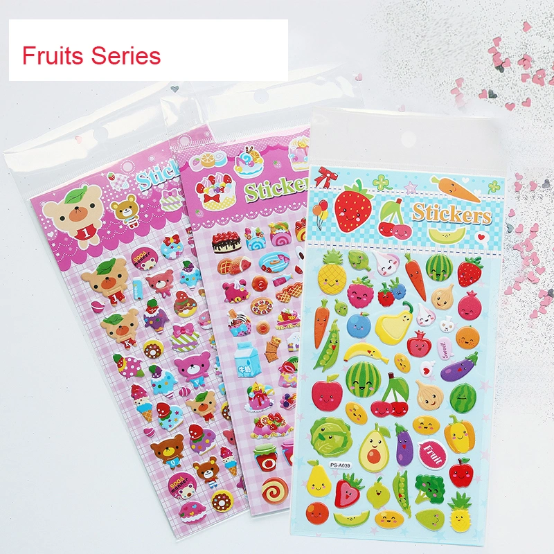 Factory Wholesale Cheap Baby Kids Cute Smiley Face Puffy Foam Craft Sheet Sticker