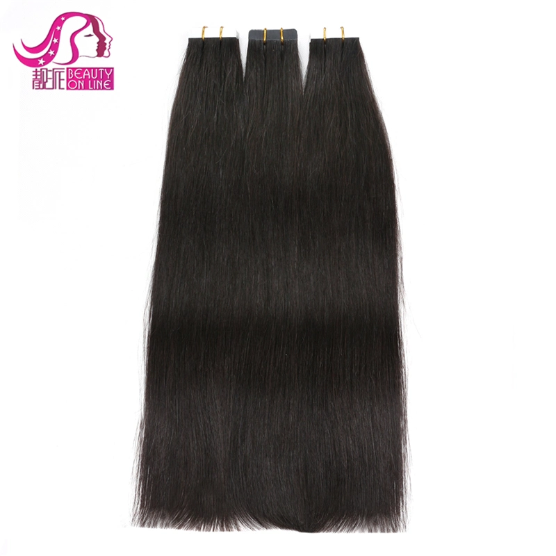 Wholesale 100% Natural Human Hair Double Sided Tape Hair Extension