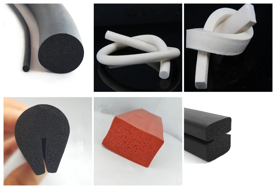 Square EPDM Rubber Sponge/Foam Extrusion/Profile for Automotive, Cabinet