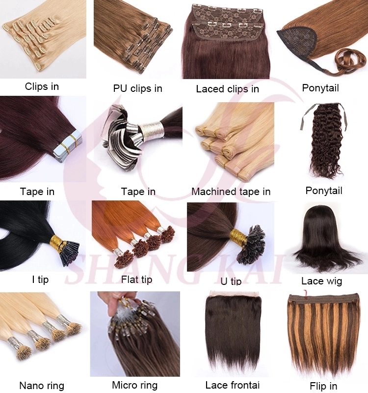 Full End 100% Virgin Hair No Tangle No Shedding Single Sided Tape Hair Extensions