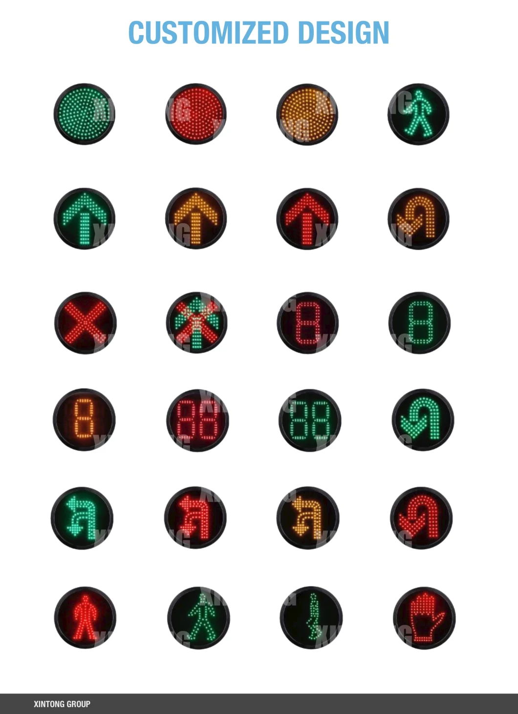 Single Yellow Warning LED Vehicle Traffic Signal Ball Light