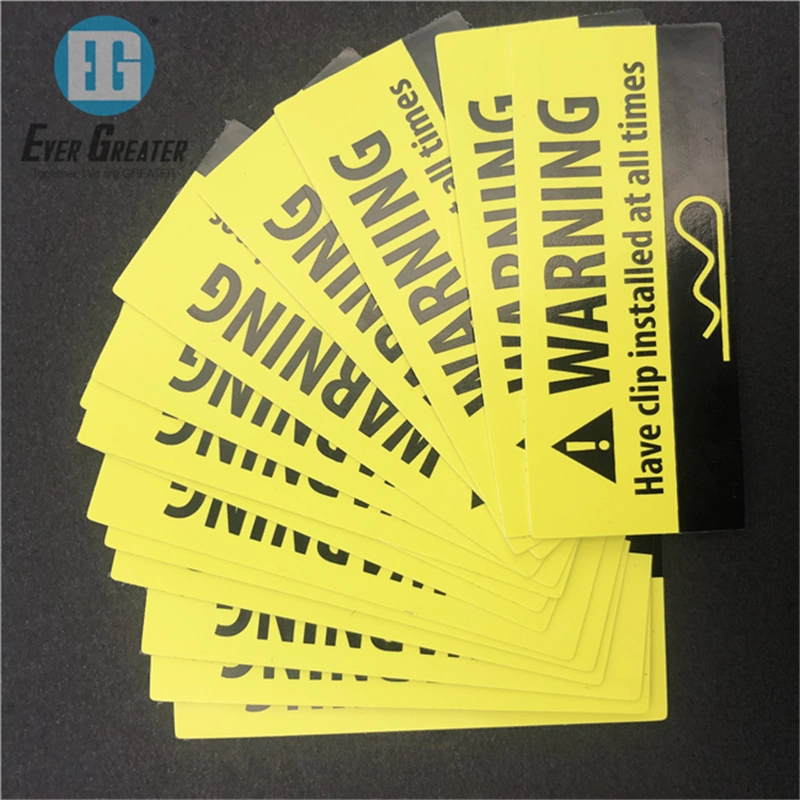 High Quality Attractive Safe Warning Notice Sticker Custom Reflective Warning Stickers