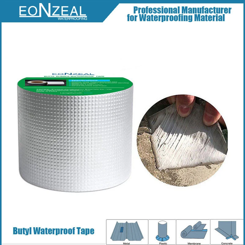 1.5mm Single Sided Waterproof Aluminum Butyl Tape for Substrate of Concrete, Metal Roof Sealing