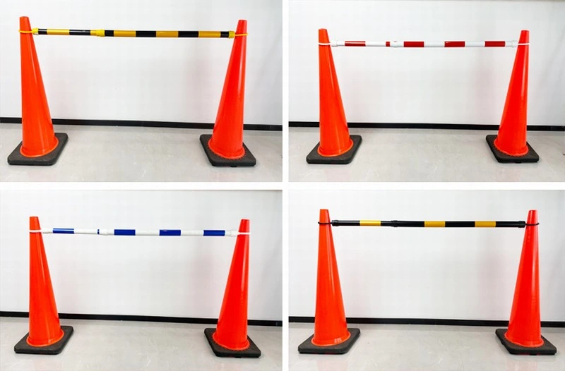 High Quality Durable Warning Yellow ABS Plastic Retractable Road Traffic Cone Connect Bar Barriers