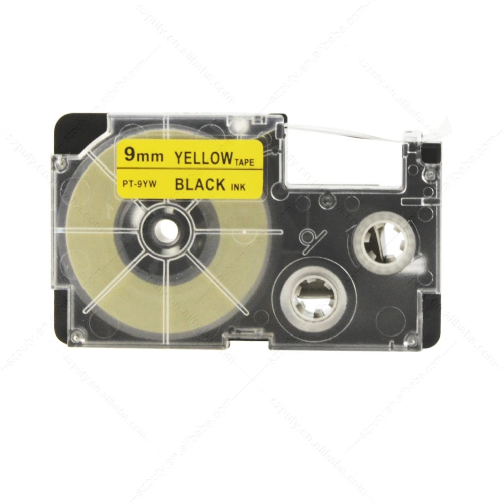 Puty Black on Yellow 9mm Printer Ribbon PT-9yw Compatible Tape Cartridge for Ez- Label Machine Tape