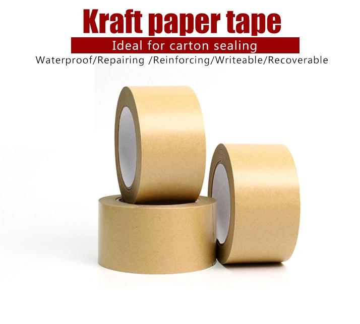 Water Activated Kraft Paper Gummed Tape Paper Packing Adhesive Tape