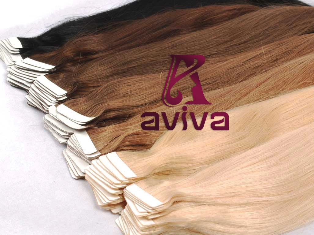 Seamless Tape Hair Extension Double Side Tape Hair Extension Tape in Human Hair Extensions