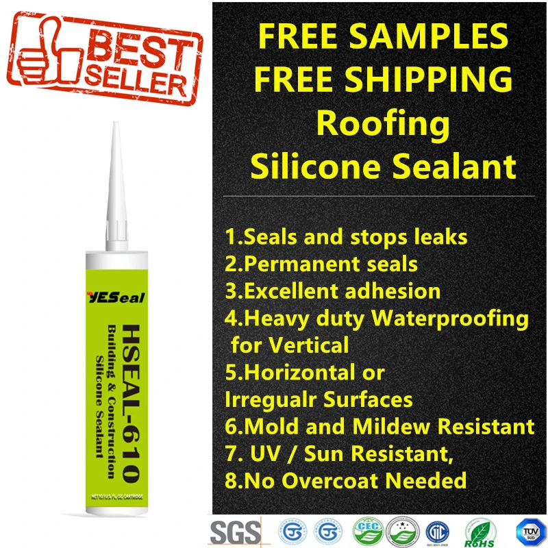 Free Samples Free Shipping Roofing Acteic Silicone Roof Sealant in Grey Color