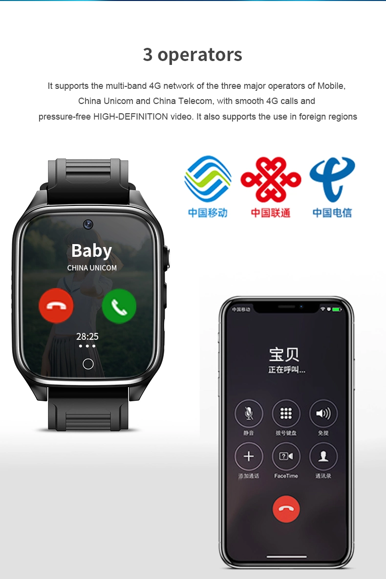 4G Android 9 Smart Watch 3GB+32GB Support SIM Card Camera 780mAh Battery GPS WiFi 1.88inch Phone Watch Men Women
