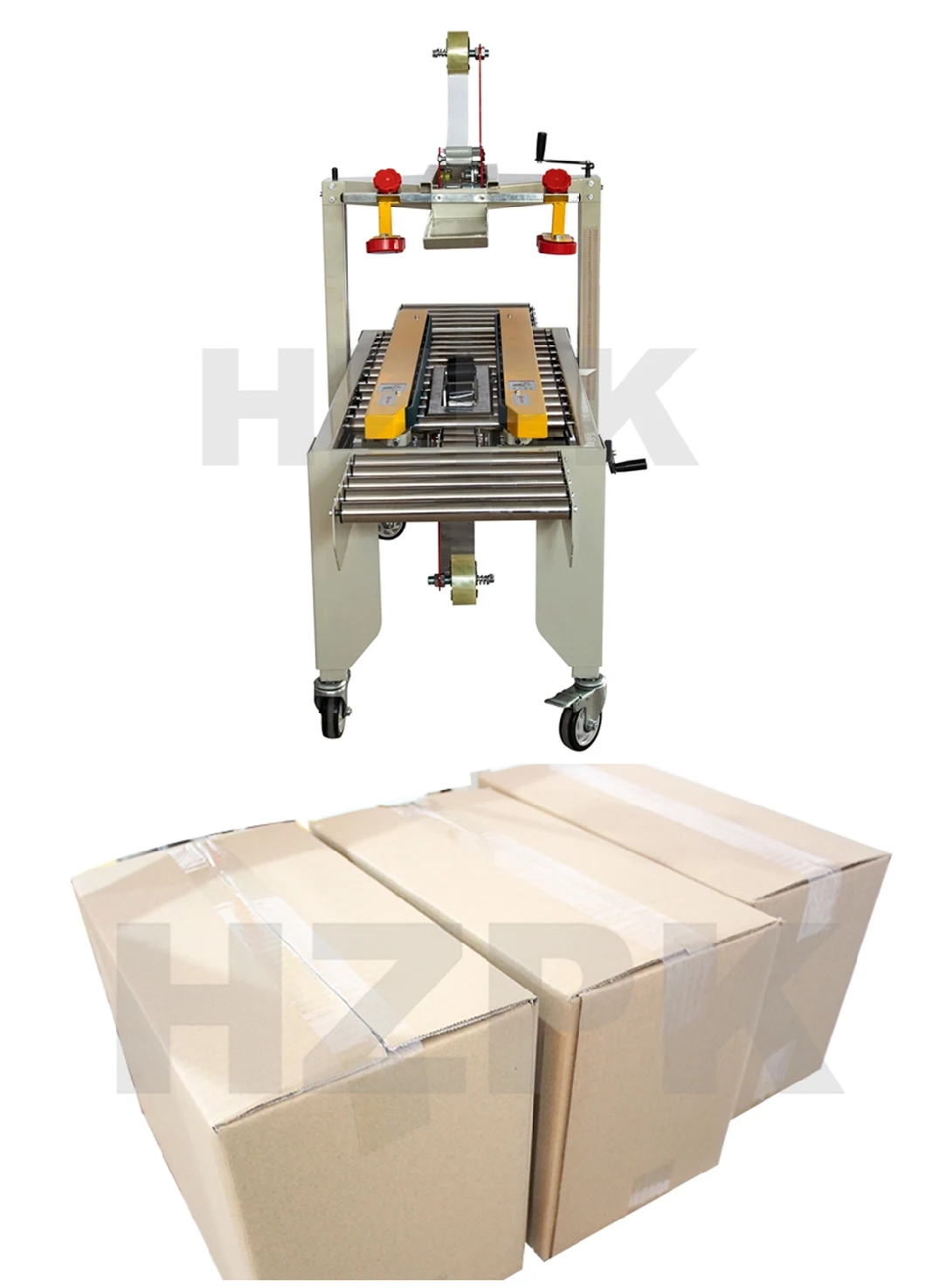 Hzpk Automatic Cardboard Box Tape Sealing Machinery