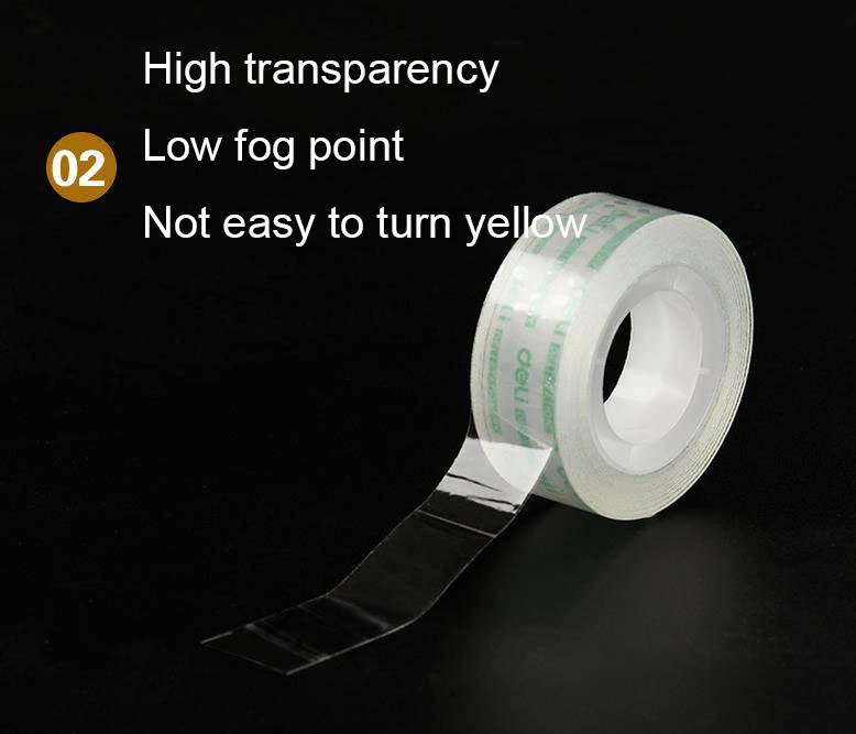 High Performance Office Stationery Supply Transparent 18mm Width Deli Desktop Adhesive Tape
