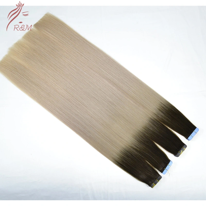 Hot Selling Russian Balayage Ombre Color Tape in Human Hair Extension