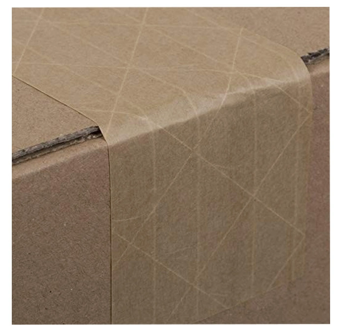 Water-Activated Kraft Paper Gummed Tape Reinforced Kraft Paper Tape for Carton Sealing Packing