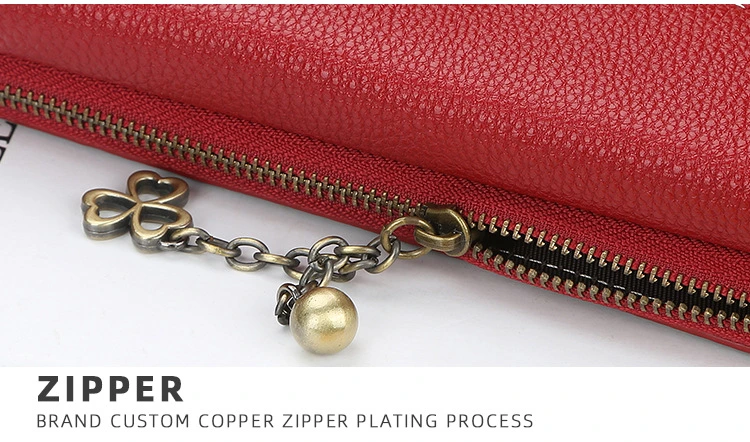 2021 Brand Women Name Engraving Brand Long Zipper Wallet
