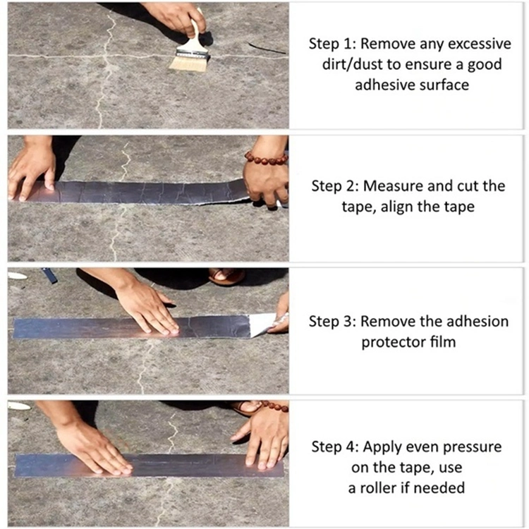 High Adhesion Waterproof Aluminum Foil Butyl Tape Butyl Rubber Sealing Tape Patch Tape Tools Repair Tape