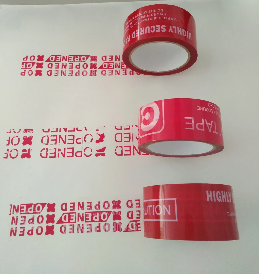 Printed Tamper Evident Void Tape Carton Sealing Tape