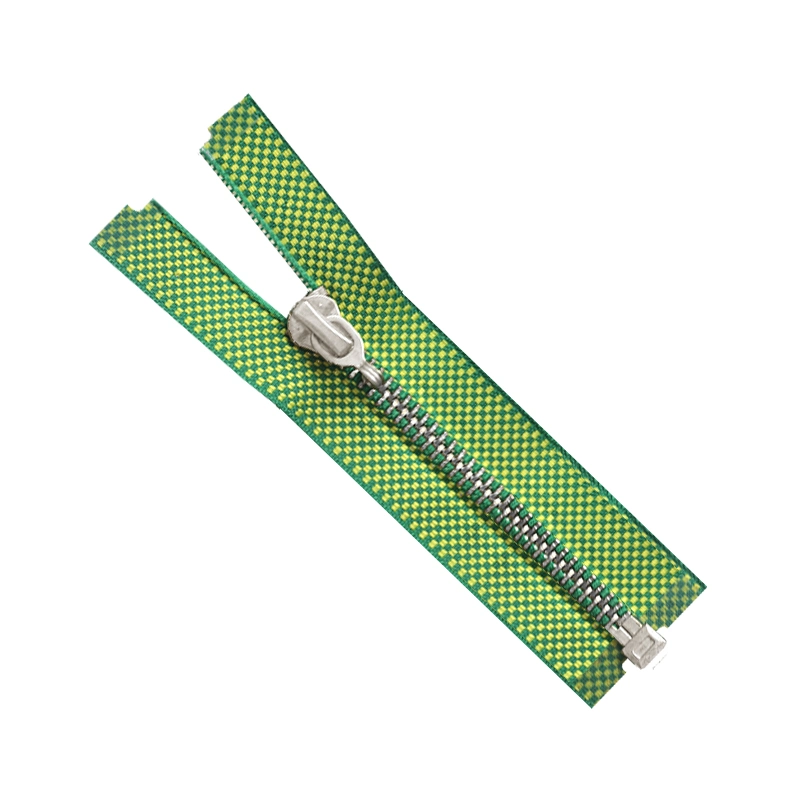 #5 Metal Brass Antibrass Open End Green Color Tape Open End Zipper
