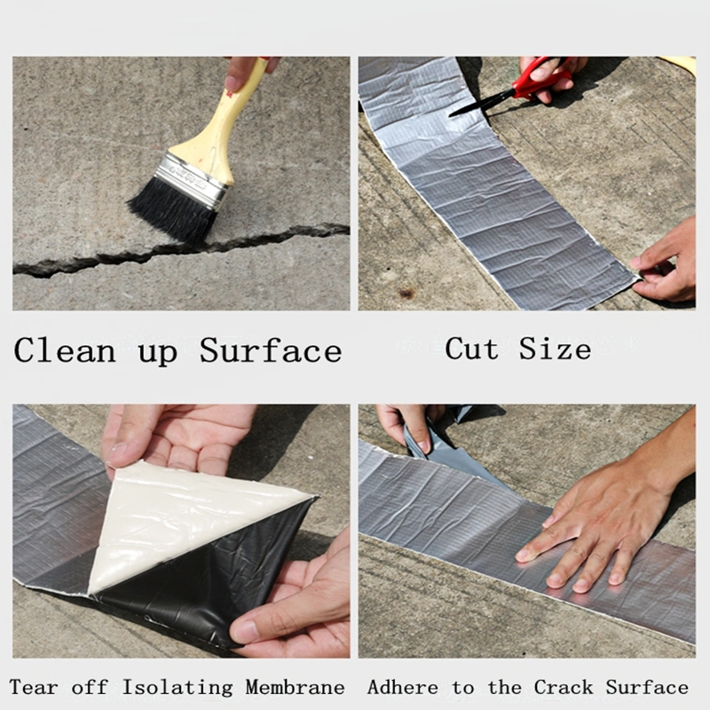 2 Inches Peel and Stick Self Adhesive Bitumen Flashing Tapes for Roof Crack