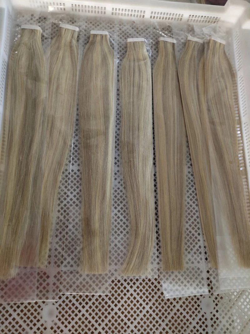 Top Quality Mixed Blond Color Tape Remy Hair Extensions for Hair Salons